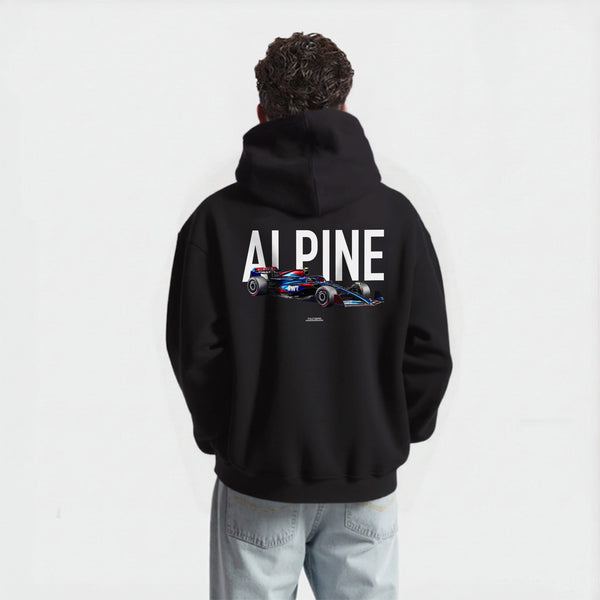 Sweat F1 Alpine bleu/rouge noirde dos