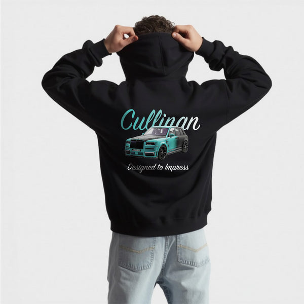 Sweat Rolls Royce Cullinan bleu tiffany noir de dos