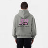Sweat porsche GT3 RS 992 gris rose de dos