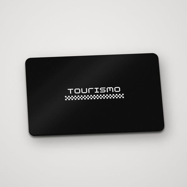 Black Tourismo gift card with the white Tourismo logo