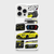 Coque iPhone blanche Tourismo Clothing BMW M4 G82 jaune Sao Paulo racing