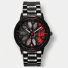 Montre Mercedes-AMG G63 de face, cadran jante 3D rotatif