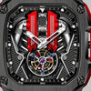 Gros plan sur le bloc moteur et le tourbillon, montre moteur V12