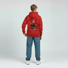 Enfant de dos en sweat rouge Charles Leclerc numéro 16