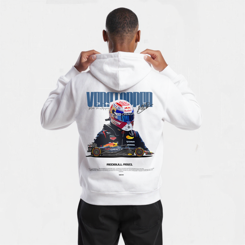 Max Verstappen Signature F1 Hoodie – RB21 Red Bull Racing