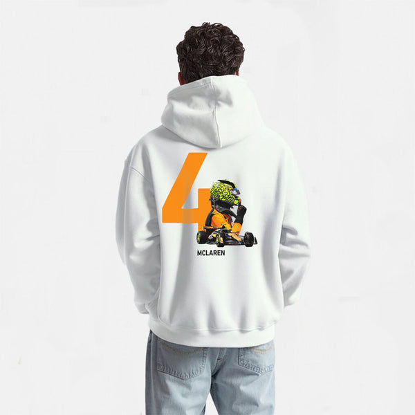 sweat lando norris mclaren blanc de dos