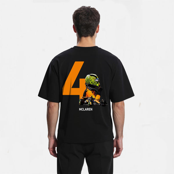 T-shirt lando norris mclaren noir de dos