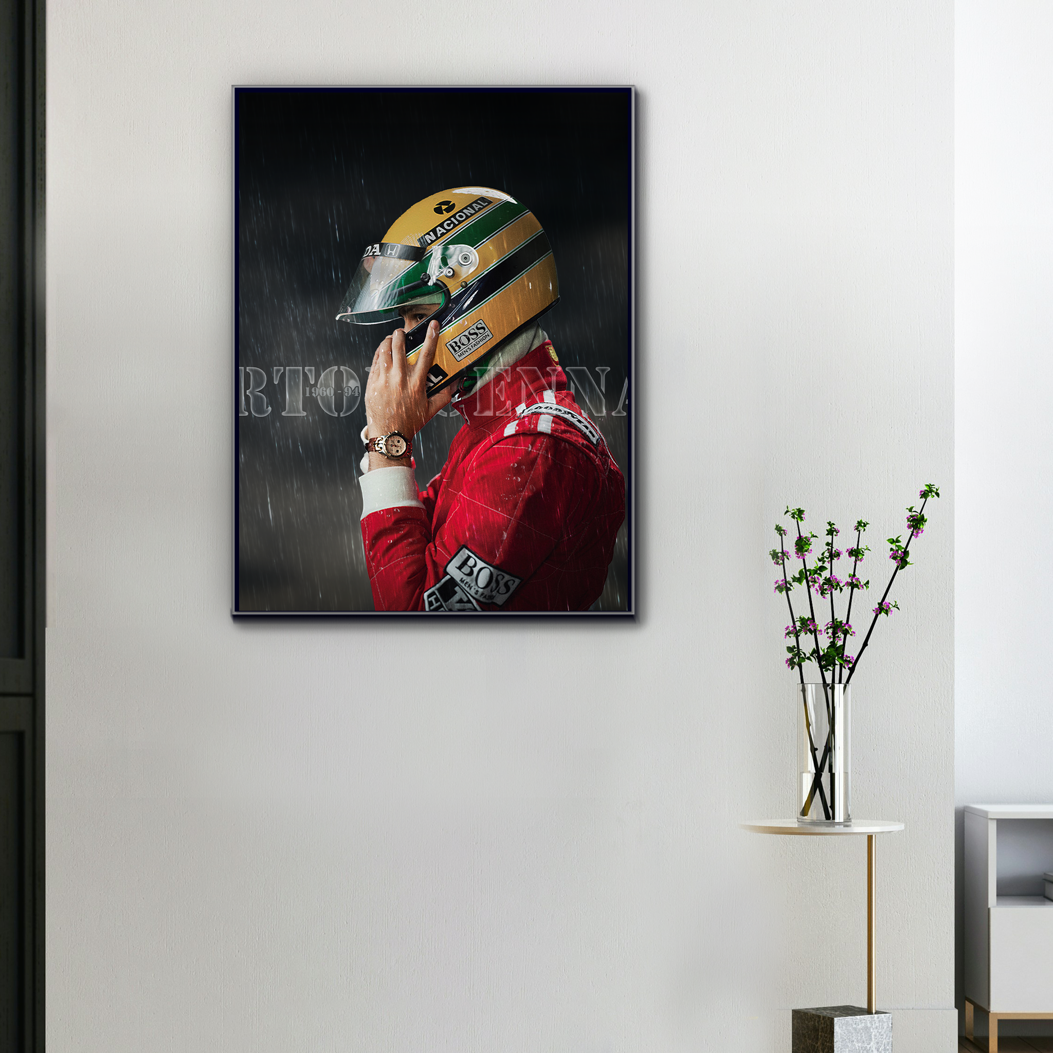 F1 Ayrton Senna in the Head Canvas | Legendary Tribute Wall Art