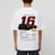 Design Race ID 016 blanc, numéro 16 carbon rouge, flocage haute définition, Tourismo Clothing Junior