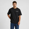 T-shirt Bugatti Veyron Molsheim Society noir vu de face en plan rapproché avec logo Tourismo