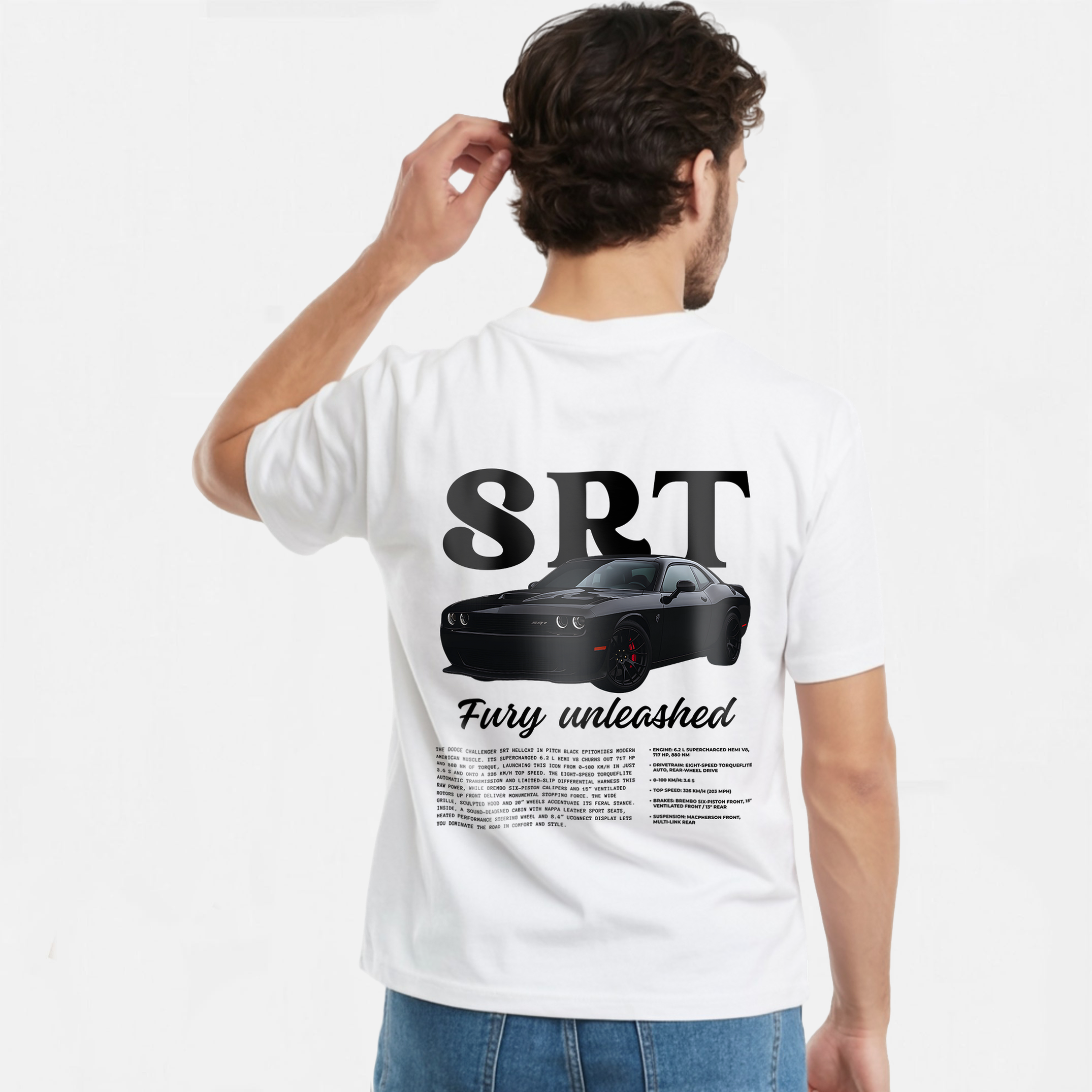 Dodge Challenger SRT T-shirt Black – Tourismo Clothing