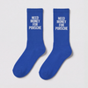 Meias Need Money For Porsche, azul-cobalto