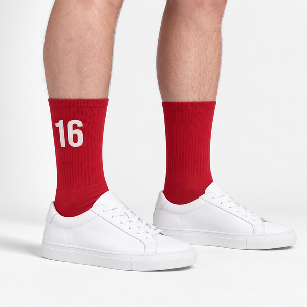 Meias Charles Leclerc 16, vermelho racing