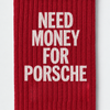 Meias Need Money For Porsche, vermelho racing