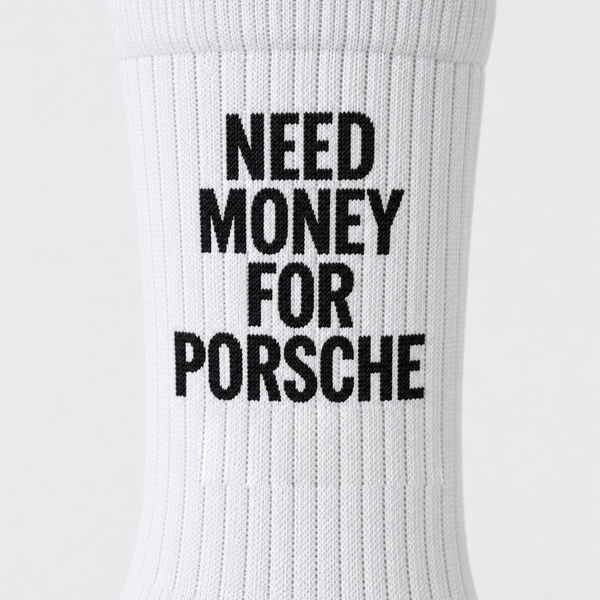Meias Need Money For Porsche, branco