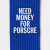 Meias Need Money For Porsche, azul-cobalto