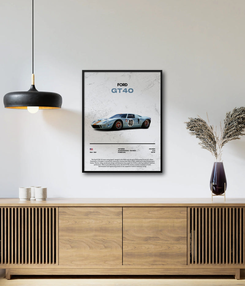 Poster Ford GT40, vue 3