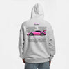 Sweat porsche GT3 rs Berry blanc rose de dos