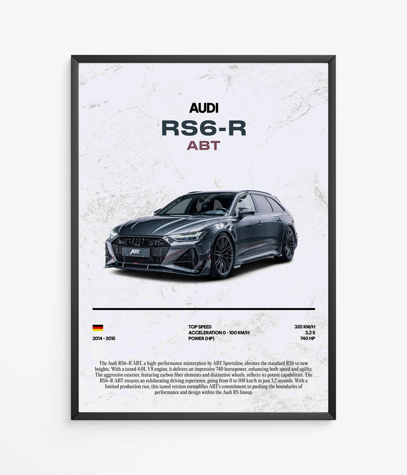 Poster Audi RS6-R ABT, vue 2