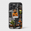 Coque iPhone Lando Norris F1 noire, design racing archive papaya McLaren — Tourismo Clothing