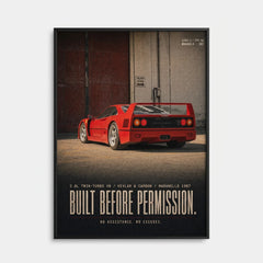 Ferrari F40 1987 Poster