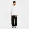 Hoodie BMW M2 Smoke and Speed blanc – vue complète du modèle, style street performance