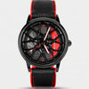 Montre Porsche 718 de face, cadran jante 3D rotatif