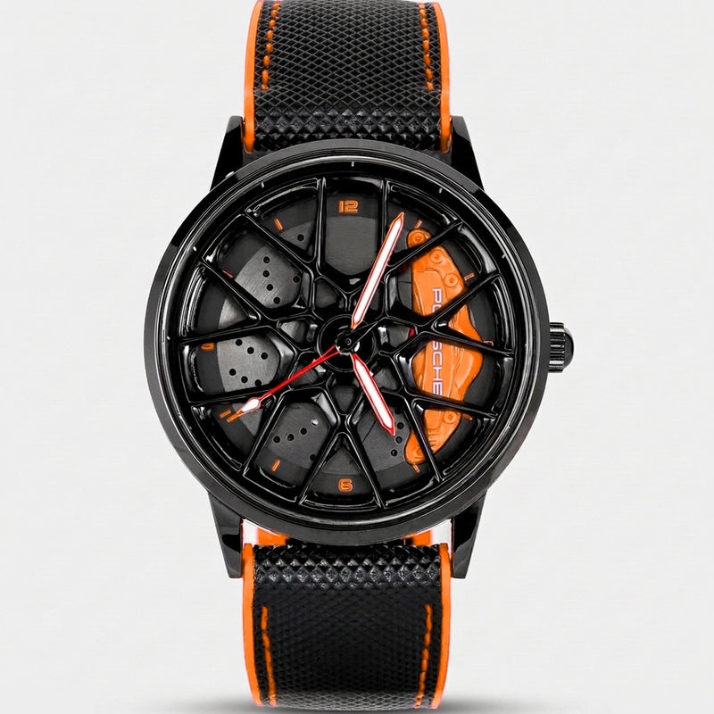 Montre Porsche 718, étrier orange