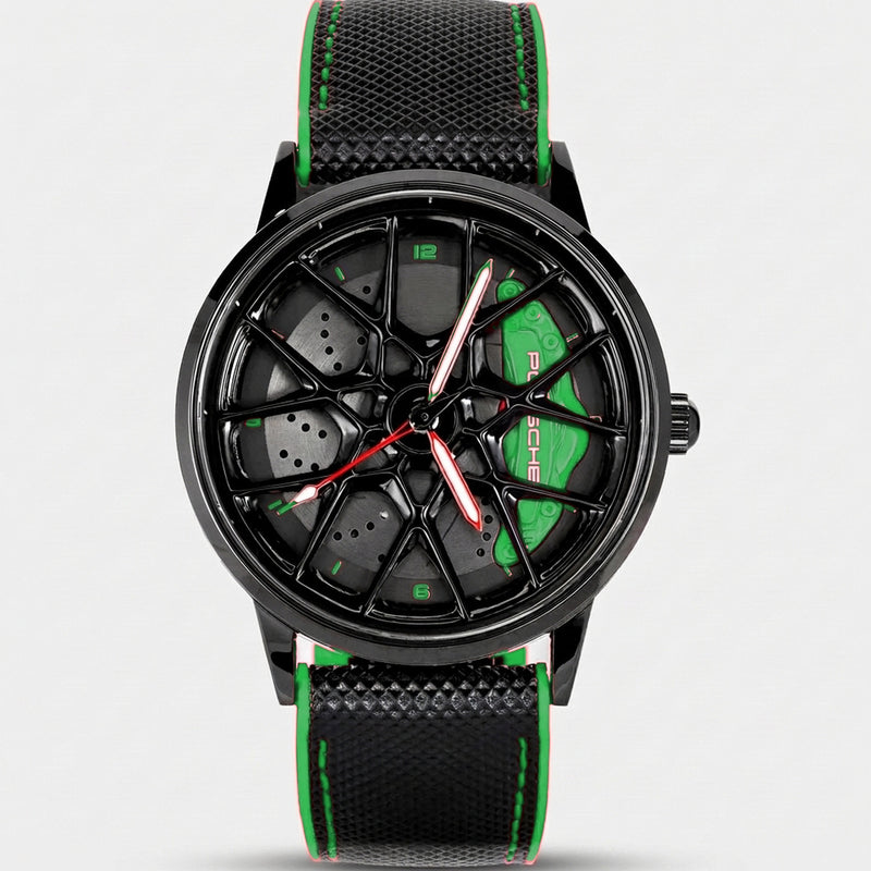 Montre Porsche 718, étrier vert