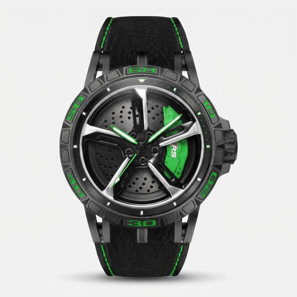 Montre Audi RS 3, coloris noir et vert