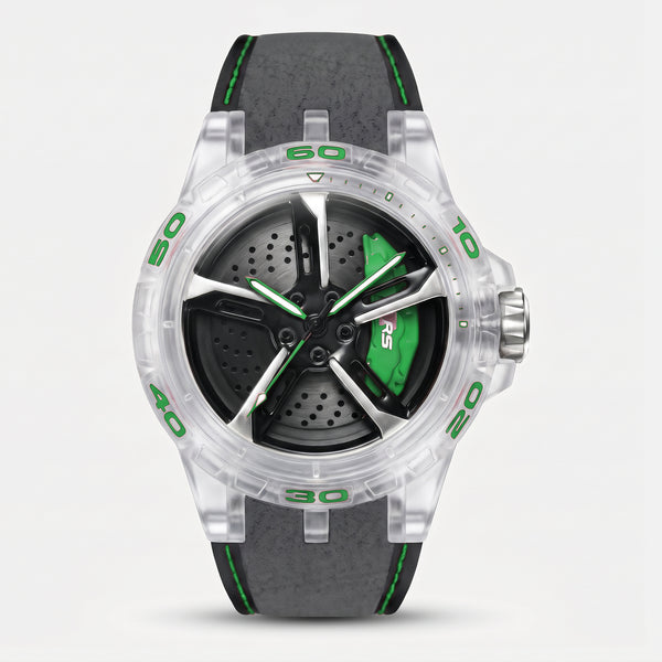 Montre Audi RS 3, coloris transparent et vert