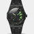 Montre Audi R8, boîtier octogonal noir, étrier vert, vue de face