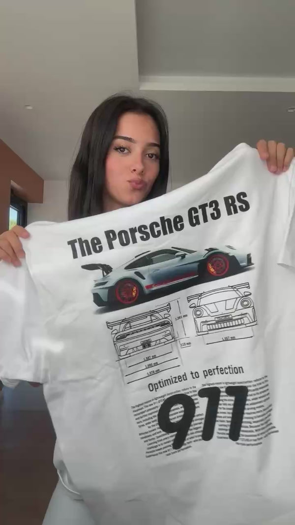 fit tshirt porsche gt3rs 911 femme