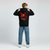 Enfant de dos avec hoodie noir Charles Leclerc #16