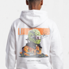 Sweat blanc F1 Lando Norris Signature avec design imprimé dans le dos, mannequin vu de dos