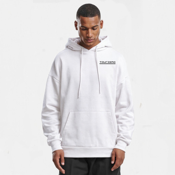 Sweat blanc Spa Grand Prix Édition porté par mannequin, vue de face simple