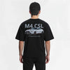 t-shirt bmw m4 csl gris noir de dos 
