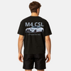 t-shirt bmw m4 csl gris noir de dos 
