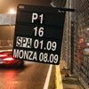Mousepad Leclerc Spa Monza placa de boxes 16, detalhe da estampa