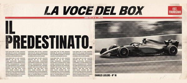 Mousepad Charles Leclerc Il Predestinato, detalhe da estampa