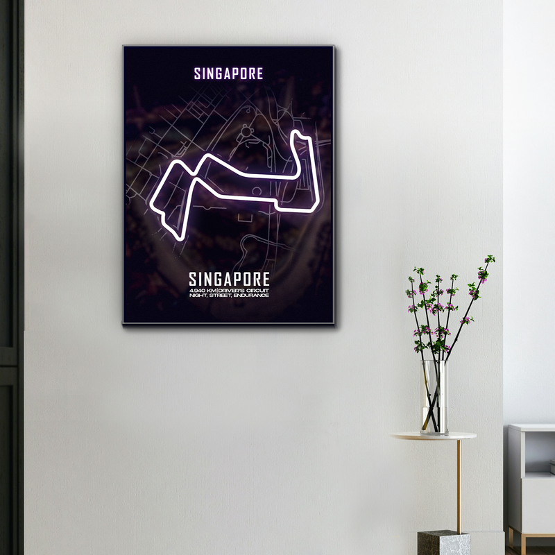 Toile Circuit F1 Singapour, vue 1