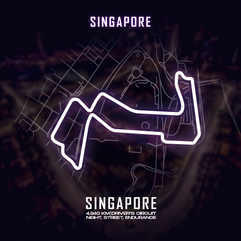 Toile Circuit F1 Singapour, vue 2
