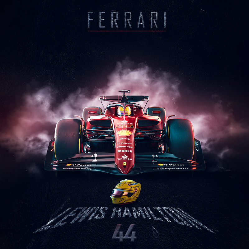 Toile F1 Lewis Hamilton, vue 2