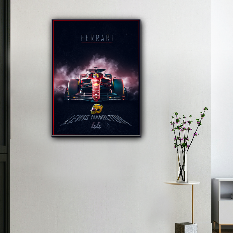 Toile F1 Lewis Hamilton, vue 1