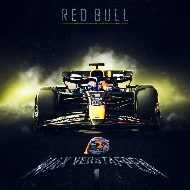 Toile F1 Max Verstappen, vue 2