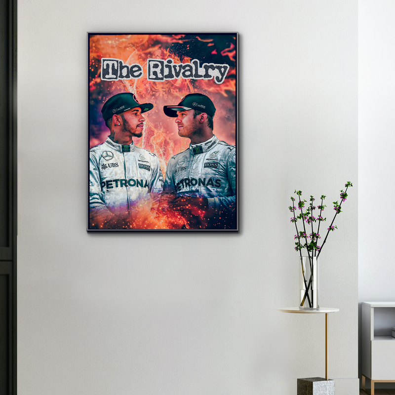 Toile F1 Lewis Hamilton & Nico Rosberg The Rivalry, vue 1
