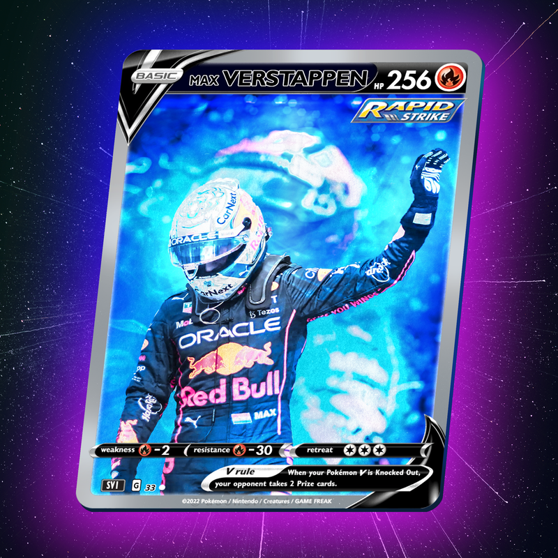 Toile F1 Max Verstappen Carte Légendaire, vue 2