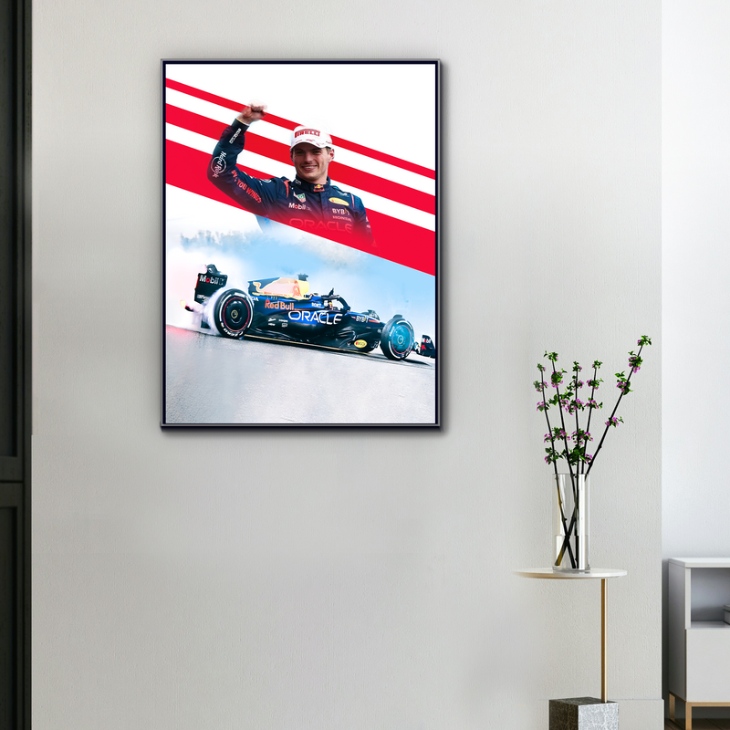 Toile F1 Max Verstappen Le Drift de Monza, vue 1
