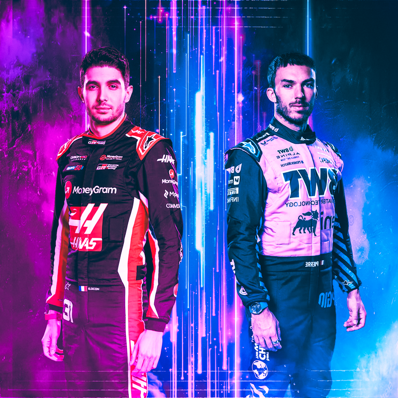 Toile F1 Esteban Ocon x Pierre Gasly, Rivaux de Sang Froid, vue 2