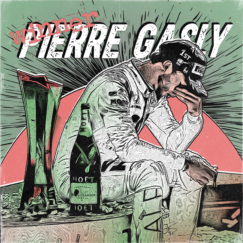 Toile F1 Pierre Gasly Winner, vue 2